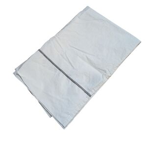 Yves Delorme Standard Sham White Grey Stripe Cotton Quiet Luxury Old Money